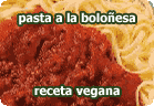 Pasta con salsa boloñesa :: receta vegetariana