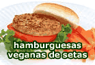 Hamburguesas veganas de setas :: receta vegetariana