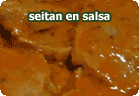 seit&aacute;n en salsa - receta vegana
