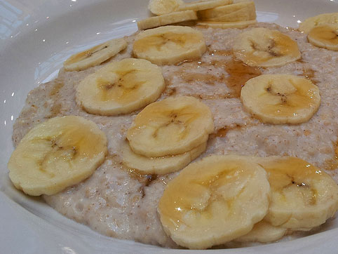 Avena para desayuno banana porridge :: recetas veganas recetas vegetarianas  :: 