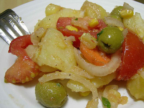 Ensalada de patatas campera :: recetas veganas recetas vegetarianas ::  