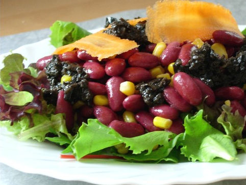 Ensalada de alubias rojas con paté de aceitunas :: recetas veganas recetas  vegetarianas :: 