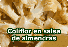 Coliflor con salsa de almendras :: receta vegetariana