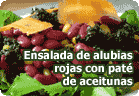 Ensalada de alubias rojas con paté de aceitunas :: receta vegetariana