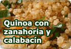 Quinoa con pasas, zanahoria y calabacín :: receta vegana