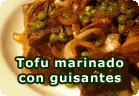 Tofu con guisantes :: receta vegetariana